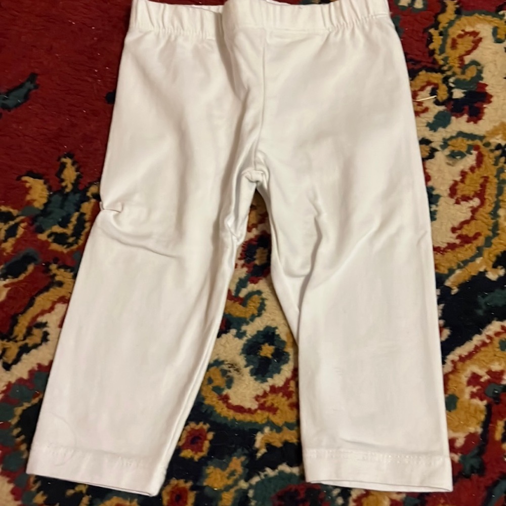 White cropped Leggings